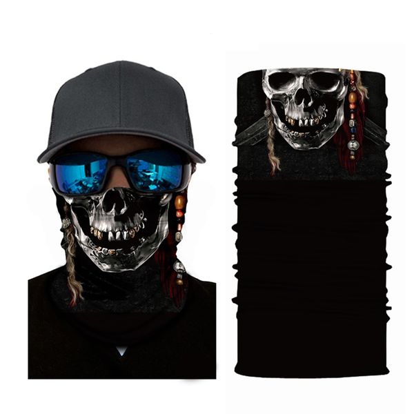 

3d seamless balaclava magic scarf neck face mask halloween ghost skull skeleton head bandana shield headband headwear men