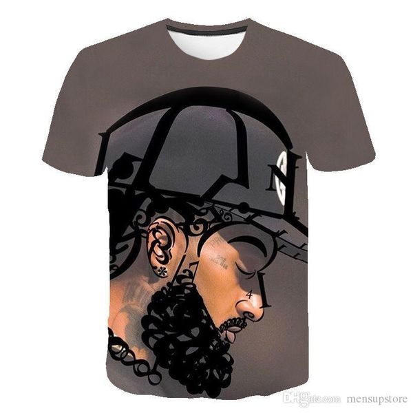 

american rapper 3d tshirts mens women summer nipsey hussle casual tees short sleeved, White;black