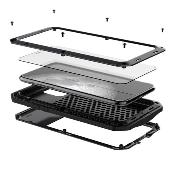 

360 full protection doom armor metal phone case for iphone 11 pro xs max xr x 6 6s 7 8 plus 5s cases shockproof dustproof cover