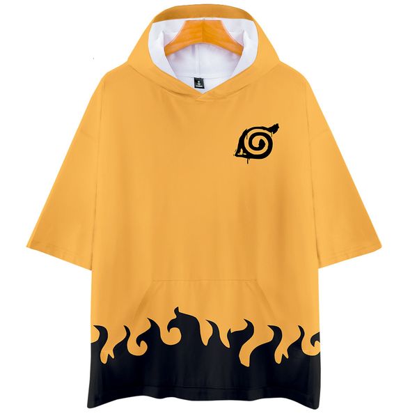 

naruto digital trend printing 3d belt cap short sleeve shirt men and women t shirts, Gray;blue