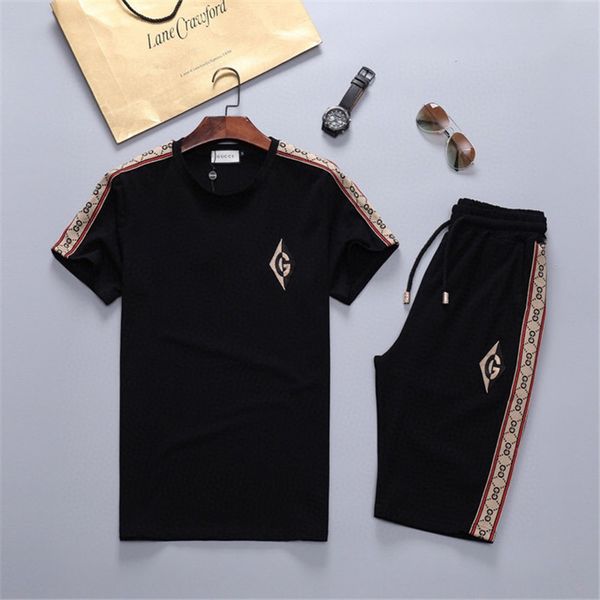 

luxury brand jogging suit men fashion designer sweatshirt summer sportwear activewear gg jogger suits mens running tracksuits, Gray