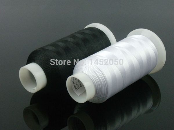 

75d/2 white and black embroidery bottom bobbins thread ing, Black;white