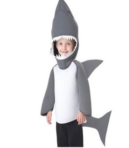 

2019 new style children role play the shark clothing siamese clothes ot124, Black