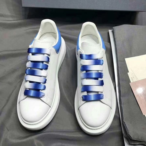 

size 34 to 42 43 44 multicolored lace calfskin leather oversized sneaker mens shoes women casual shoes tradingbear, Black