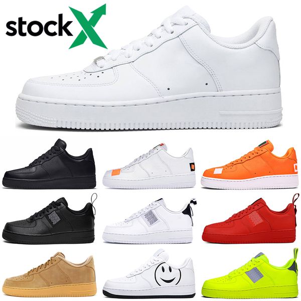 

2020 stock x dunk running shoes men women 1 utility triple white black skateboard low platform one mens trainers sports sneakers runners