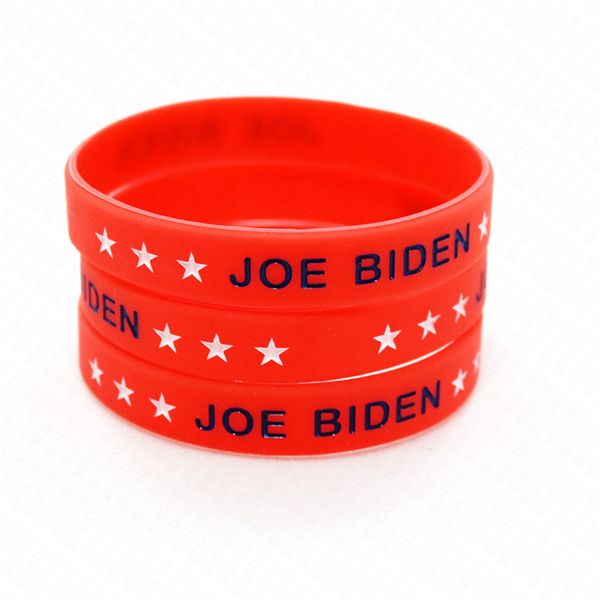 

trump 2020 joe biden usa letters print silicone bracelet wristband sports bangle america votes president supporter bracelets decors d61811, Blue