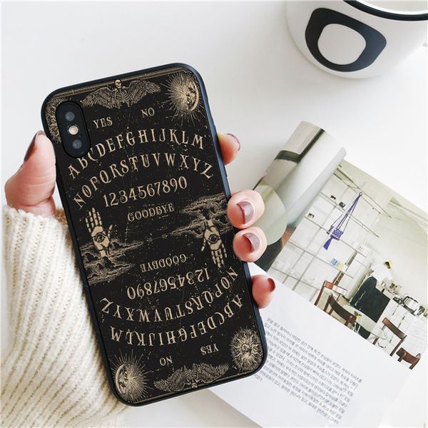

fundas retro ouija board cover for iphone 11 pro xs max xr case for iphone 8 7 6s plus 5s se 5 case soft silicone cover.