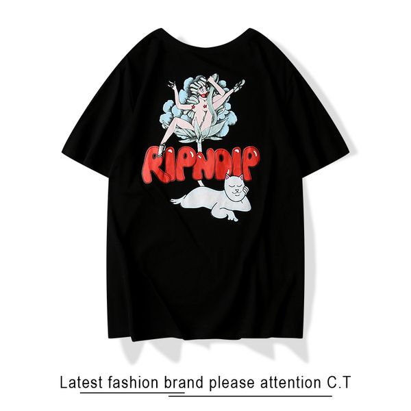 

2020 / ripndip ретро-дизайнер летних мужчин продажи бутики ctide письмо прилива фуфайка воздух продажи вышитых платформы luminous частного з, White;black