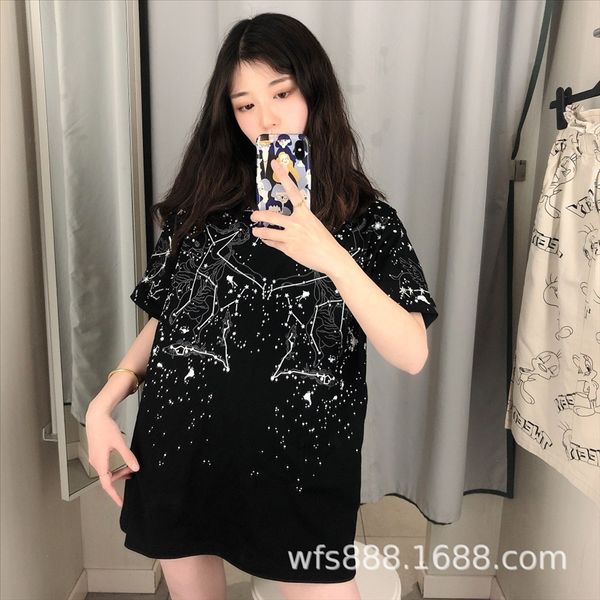 

3461 couples short-sleeved t-shirt versatile lovers teenagers half-sleeved 3461 couples fashion short-sleeved t-shirt versatile love, White