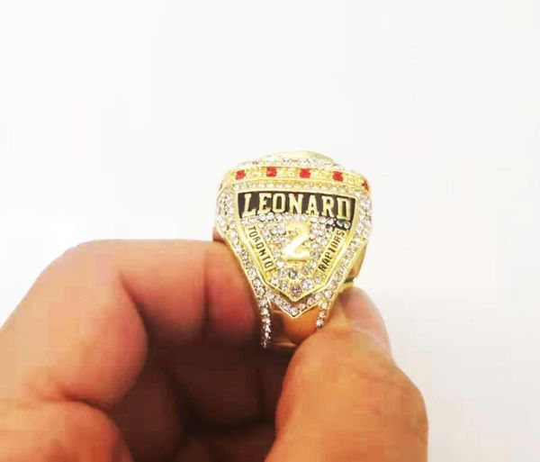 

2019 authority raptors championship ring jewelry men fans collect souvenirs mvp leonard lowry finger ring size 6-15, Golden;silver