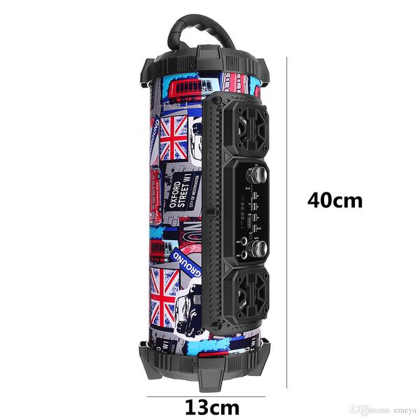 

ch-m18 20w portable sports wireless bluetooth stereo subwoofer speaker hip pop caixa de som adjustable bass outdoor loundspeaker player