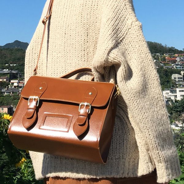

fashion new oil pu leather women messenger bag handbag vintage female shoulder girl student satchel teenager crossbody bag