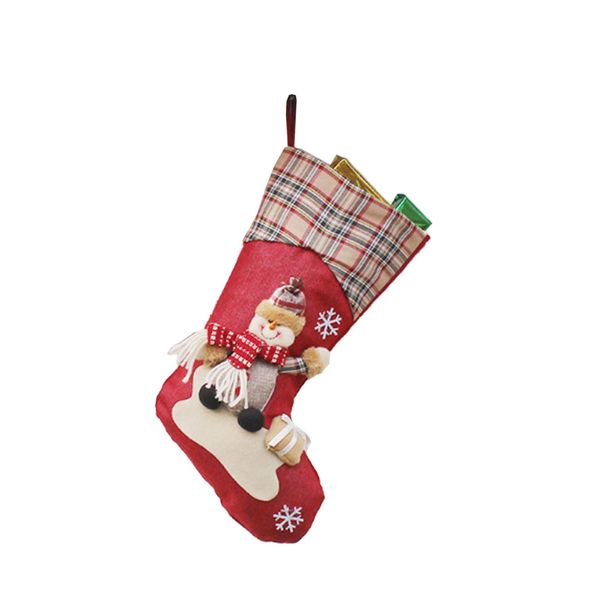 

mini merry christmas plaid candy bags socks sock packet gifts decor new year