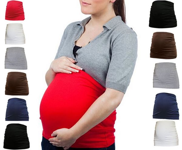 

soft wide pregnant belt safety modal maternity belt stetch pregnancy support belly bands supports prenatal care shape-wear 6 color choice, Black;red