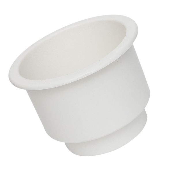 

white no holes recessed cup drink holder for marine boat car rv