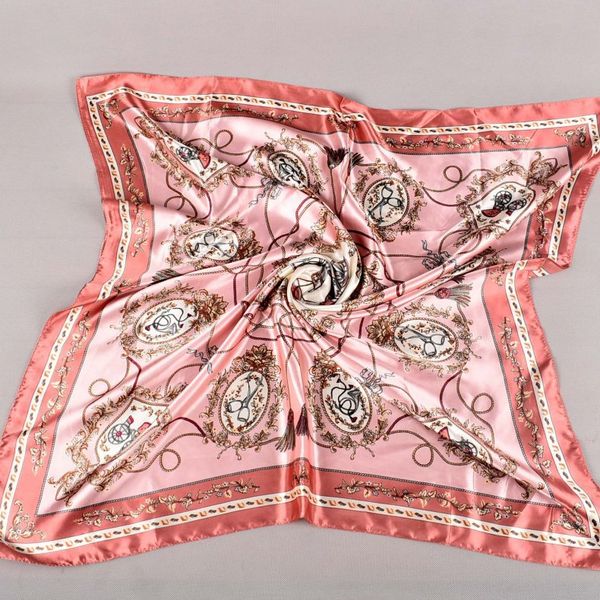 

new luxury designer printed ladies imitation chain color silk 9 scarf 0 * 90com simulation silk scarf ing, Blue;gray