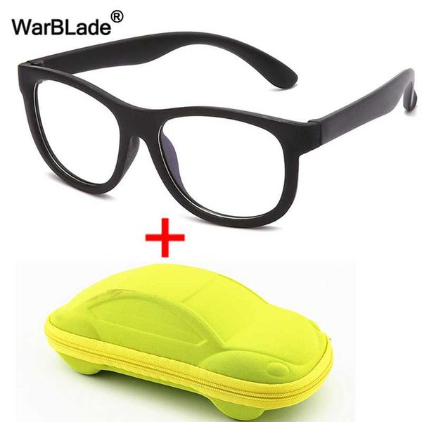 

warblade anti blue light kids glasses silicone flexible children optical frame eyewear boy girls computer transparent eyeglasses, White;black