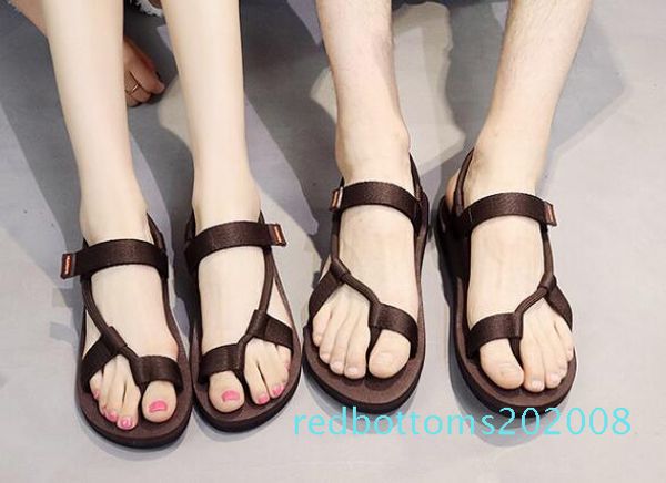 

outdoor trendy 2018 151 9 waterproof light grey pink men shoes solid color men beach slipper sandals r8, Black
