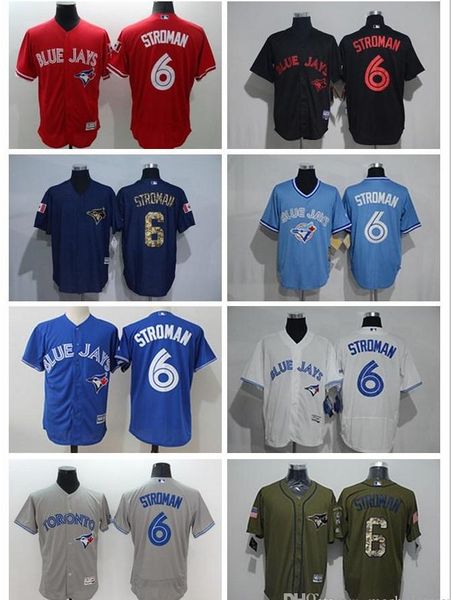 

men women youth toronto blue custom jays jersey #6 marcus stroman home blue white grey baseball jerseys, Blue;black