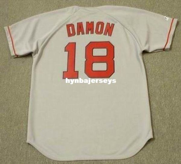 

custom johnny damon stitched 2004 majestic vintage away baseball jersey retro mens jerseys shirt, Blue;black