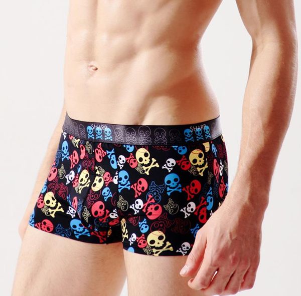 

mens designer boxers fashionable printing breathable silk underwears mens comfortable mid waist underpants, Black;white