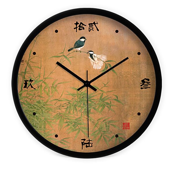 

flower antique clock creative classic bird kitchen silent vintage large watch wall clock modern design zegary clocks wall watch