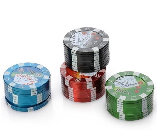 Горячие продажи 52 мм трехслойные большие чипы покер мясорубка ручной дым Дробилка металл шлифовальная коробка дым Оптовая