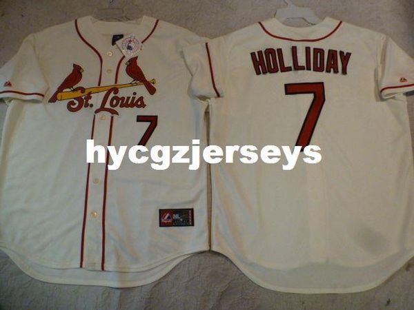 

baseball mens sc #7 matt holliday sewn alternate jersey creme mens stitched jerseys big and tall size xs-6xl for sale, Black;blue