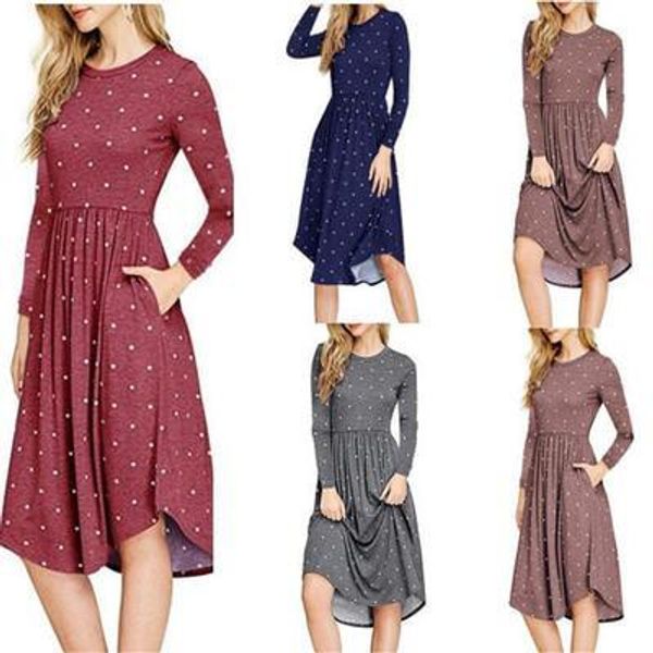 

spring summer xxl plus size women's printing big himline casual loose pullover dresses dhl, Black;gray