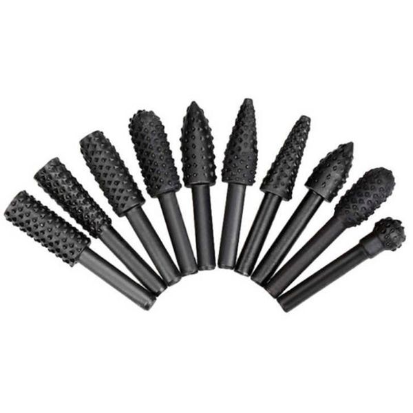

woodworking electric rotary file 5/10 piece set black power tools woodworking rasp chisel shaped rotating