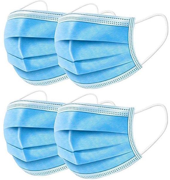 

disposable face masks with elastic ear loop 3 ply breathable and comfortable for blocking dust air pollution protection 100pcs/pack