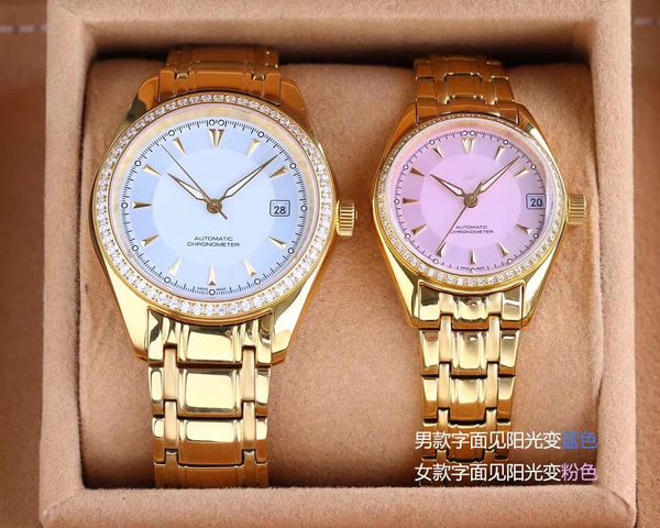 

luxury designer men's watch 39mm / 31mm fully automatic movement 8215 sapphire glass mirror 316 stainless steel strap couple watch, Slivery;brown