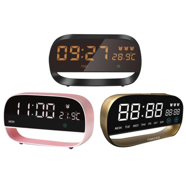 

alarm clock lazy simple creative led electronic gift ringing smart clock metal multifunction dropshipping