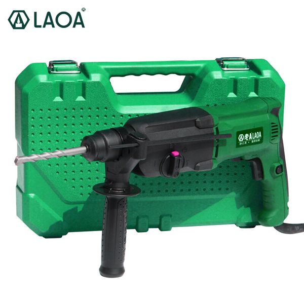 

laoa 800w power electric impact drill 24mm triple-purpose rotary hammers pick for drilling and chiseling