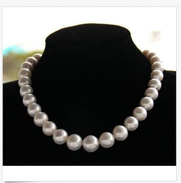 

huge 13-15mm natural tahitian south sea white pearl necklace 18" 14k, Silver