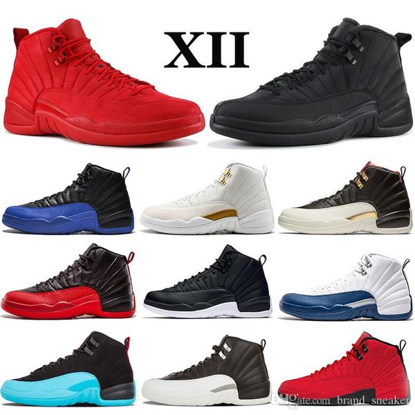

winterize 12 gym red 12s college navy mens basketball shoes michigan xii wings bulls flu game the master black white taxi sports sneakers