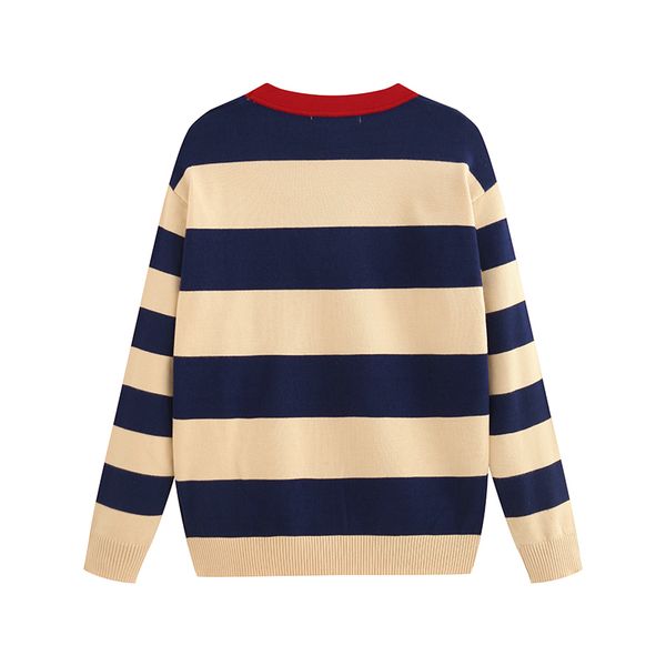 

designer women sweater luxury 19ss new autumn and winter luxury lady cardigan stripe contracted sweater size s-xxl, White;black