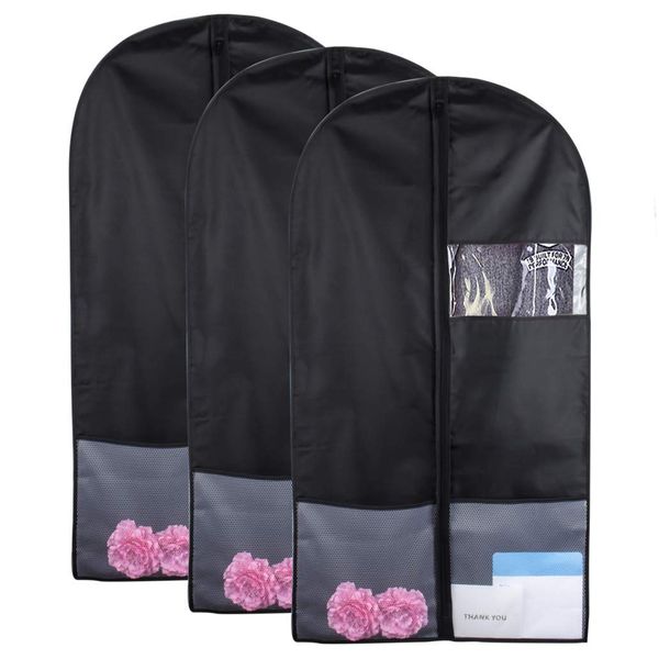 

garment bag with pockets, 43 inch garment bags for storage dance garment bag suit bag with clear window (set of 3