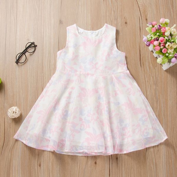 

2020 summer baby girl рукавов платье партии способа младенца симпатичные печатное платье принцессы детский повседневная одежда, Red;yellow