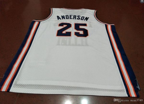 

custom men youth women vintage #25 kenny anderson fighting illinois basketball jersey size s-4xl or custom any name or number jersey, Black