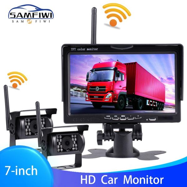 

high definition ahd wireless truck dvr car monitor 7" cmos ir night vision reverse backup recorder wifi camera parking system