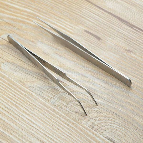 

high 4pcs/ set nails art stainless steel tweezer nail art curved straight tools forceps cutting pliers pincers sets ktc 66