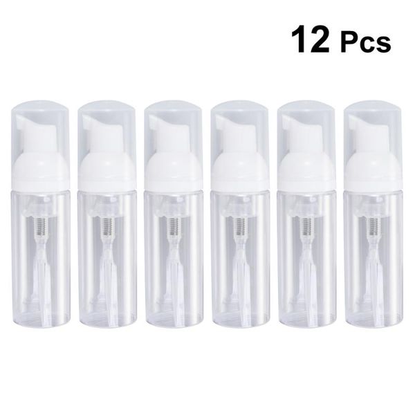 

12pcs 60ml plastic pump bottle foaming bottle cosmetic dispenser for shampoos facial cleanser liquid soap (transparent