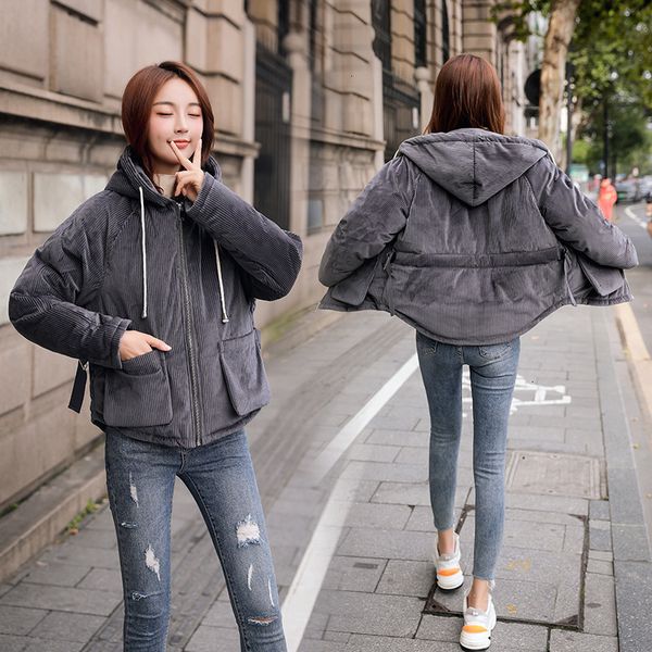 

buy velvet cotton coat short down cotton coat small winter new style of self growing 2019, Black