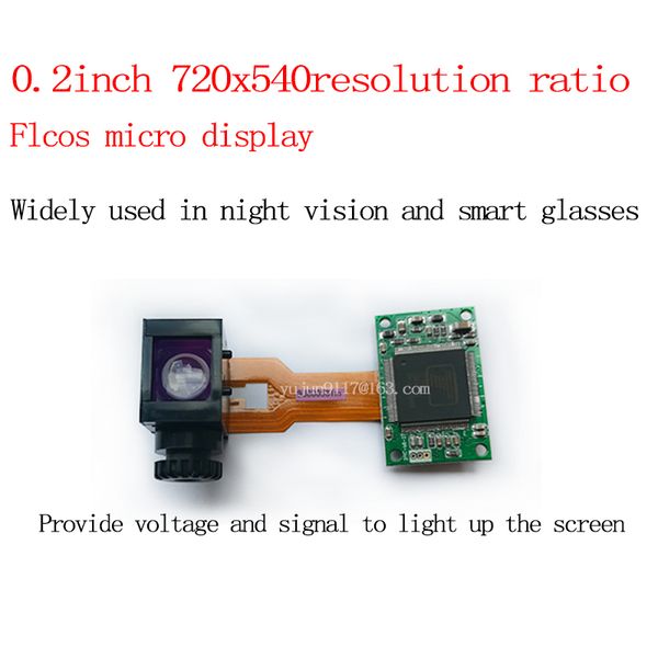 

0.2 inch ficos micro display 720x540 for night vision or smart glasses avsignal input