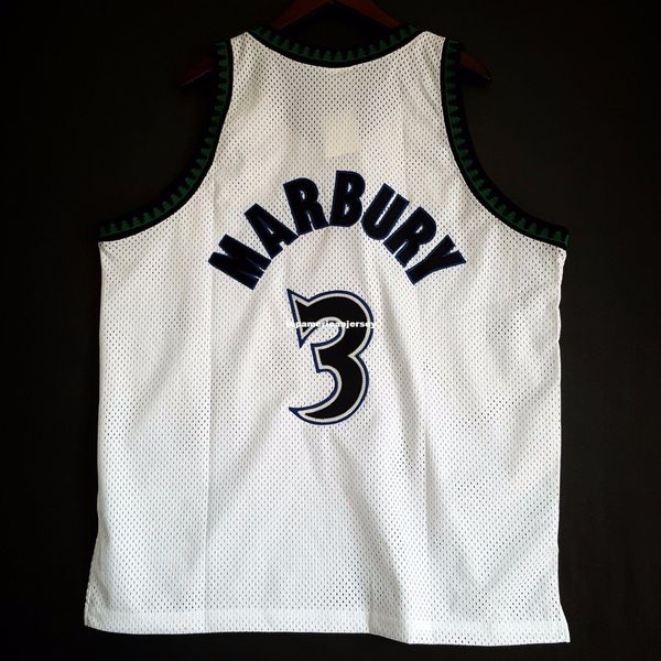 

100% stitched stephon marbury #3 starter sewn jersey white mens vest size xs-6xl stitched basketball jerseys ncaa, Black;blue