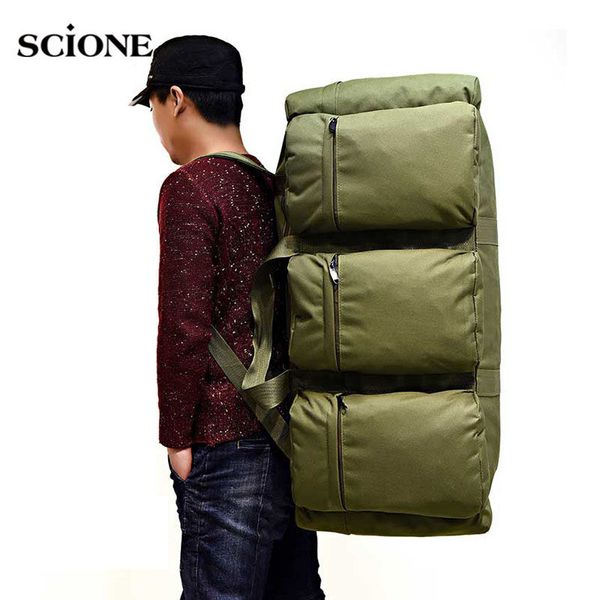 

90l camping backpack tactical bags climbing rucksack large luggage backpacks camouflage outdoor shoulder bag xa280wa