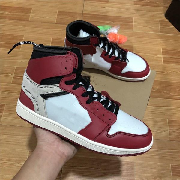 

new qaulitys new jumpman 1 chicago red powder blue unc kids basketball shoes white athletic nakeskin jordan retros, Black