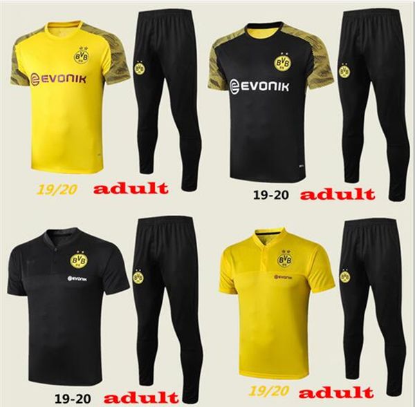 

2019 2020 soccer training suit kits soccer jersey 19/20 survetement training tracksuit polo shirt, Black