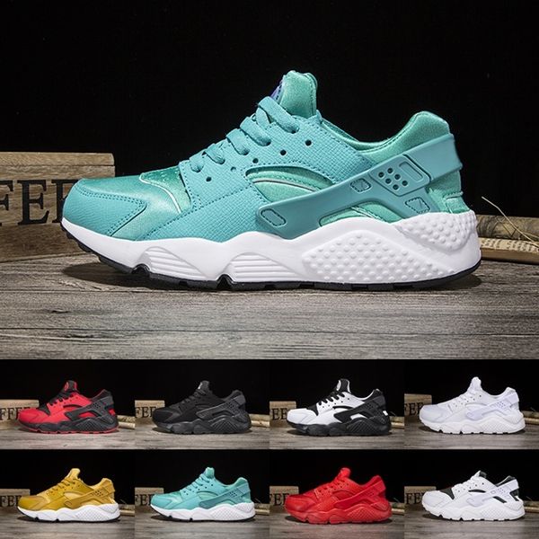 

2019 New Air Huarache 1 Обувь для мужских женщин, тройной красный черный 4 кроссовки Huaraches 1 Кроссовки хураки Марка Zapatos мужская обувь 36-45